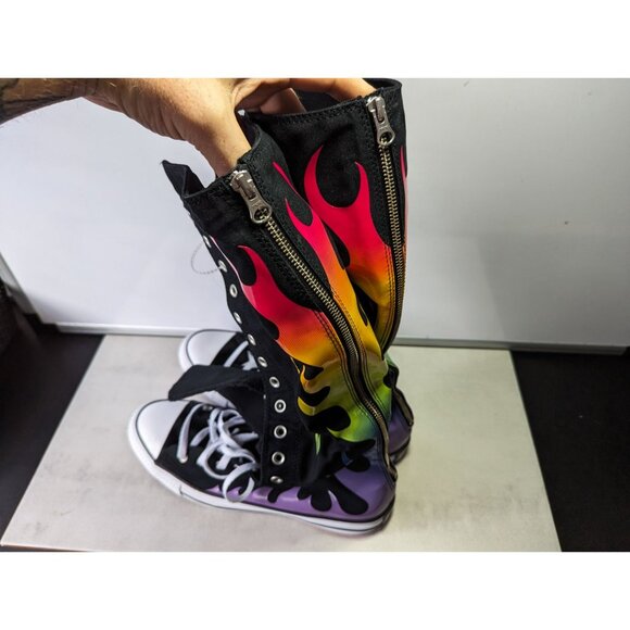 NEW Chuck Taylor All Star XXHi Pride Unisex High Top Sneaker Rainbow Flame M12 - Picture 4 of 10